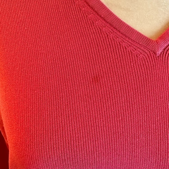 🩷5/$10 CITY silk 3/4 sleeve pink top size L - Picture 7 of 7